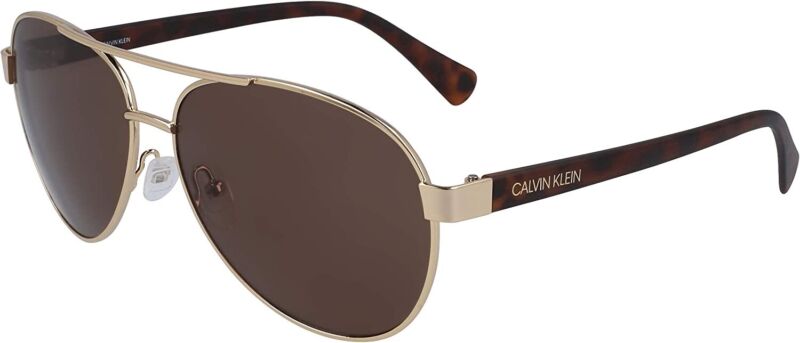 Calvin Klein Men Fashion Gold Sunglasses 60mm CK19316S-717