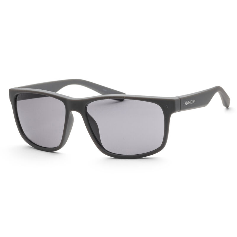 Calvin Klein Men Fashion Matte Grey Sunglasses 59mm CK19539S-020