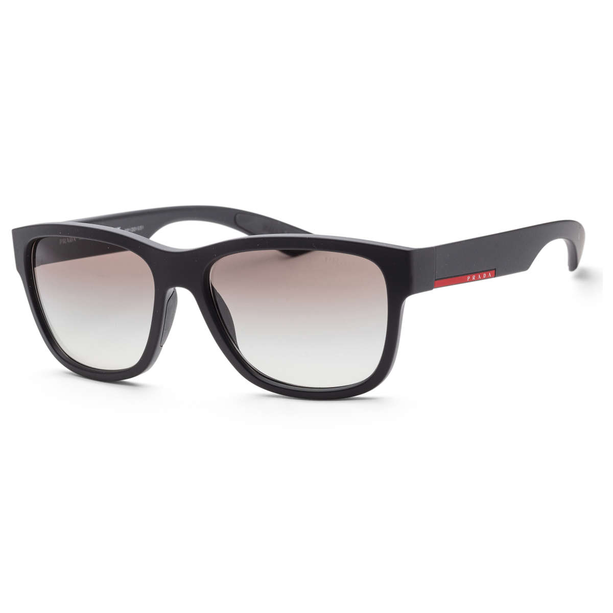 Prada Linea Rossa LifeStyle Black Rubber Men Sunglasses PS03QS-DG00A757