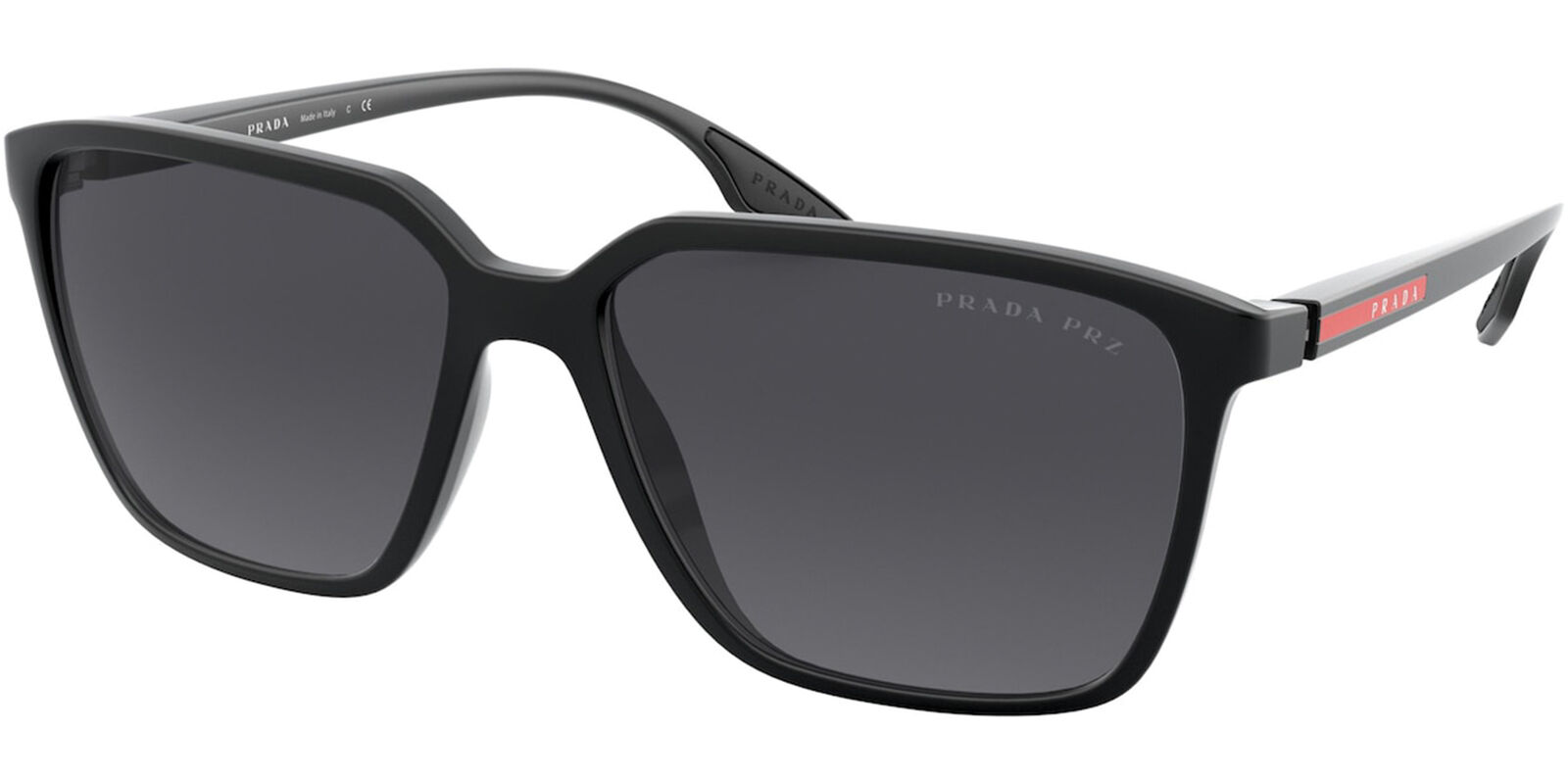 Prada Linea Rossa Polarized Modern Square Men Sunglasses PS06VS1BO5Z158