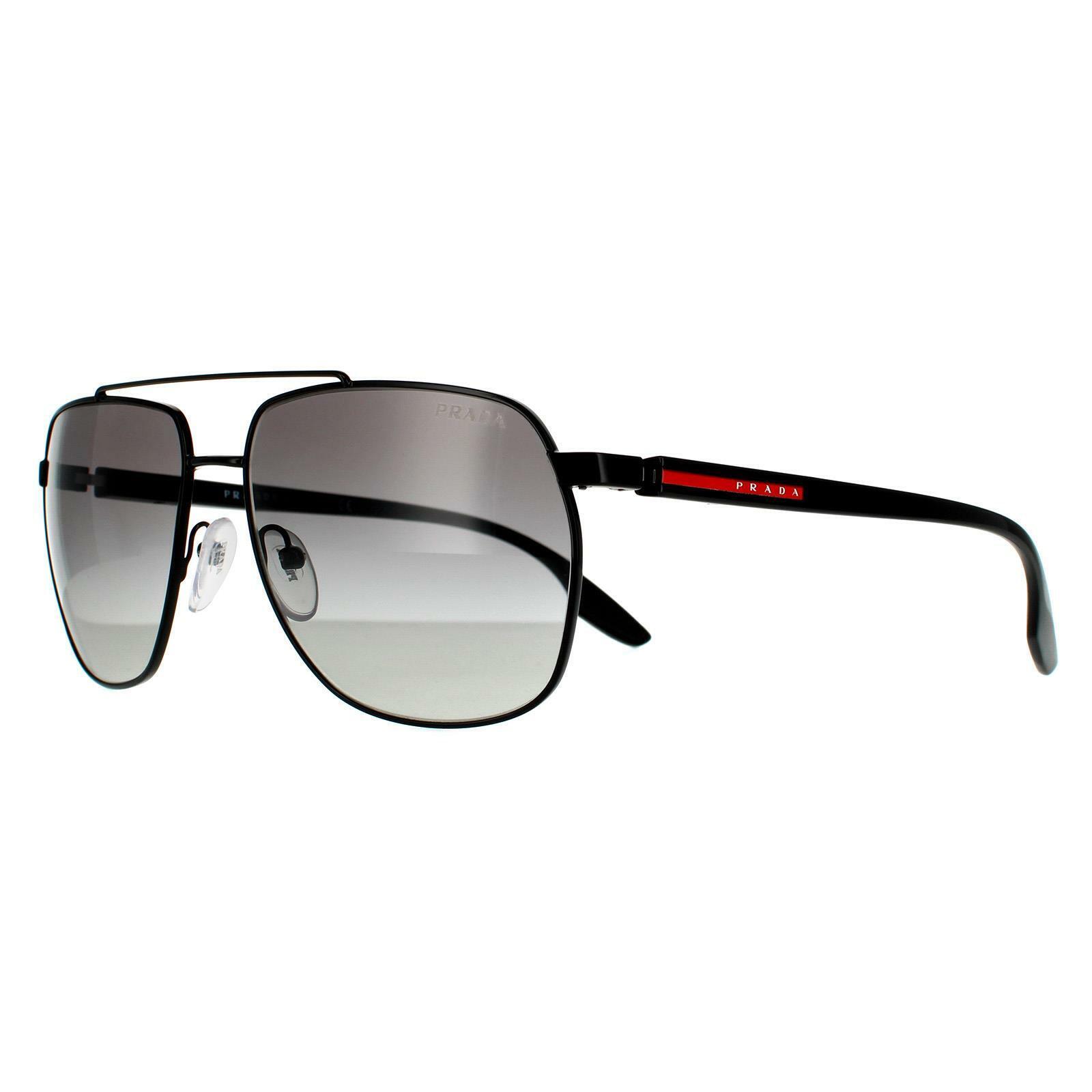 Prada Linea Rossa Black Navigator Men Sunglasses PS55VS 1AB3M1 62