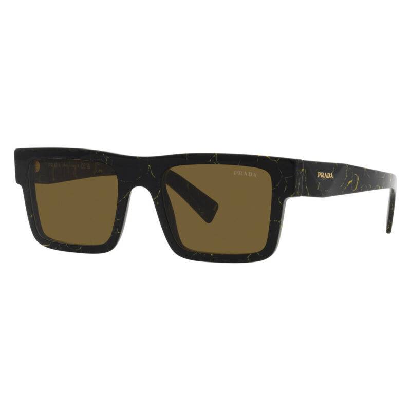 Prada Men Fashion 52mm Black/Yellow Marble Sunglasses PR-19WS-19D01T