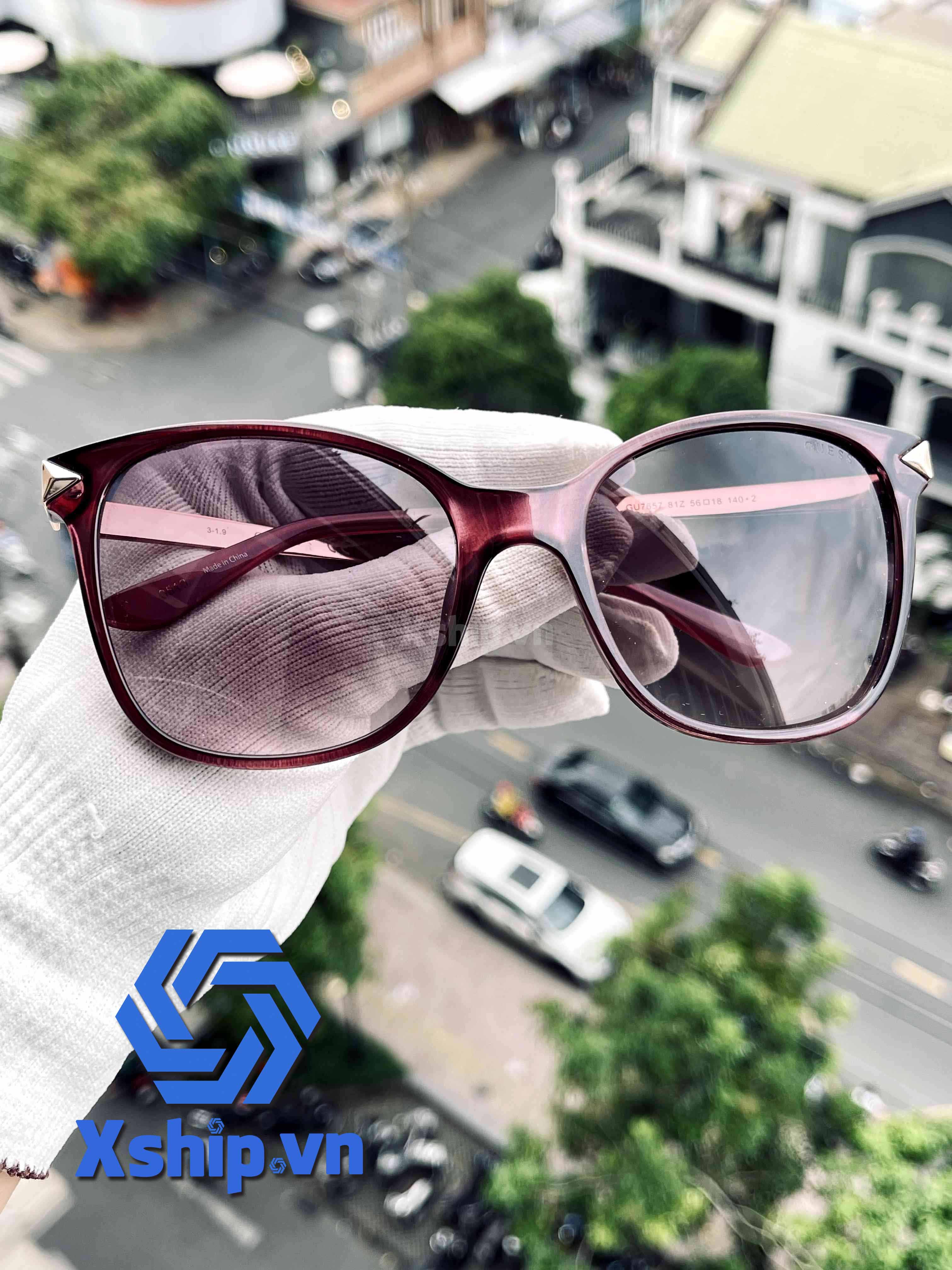 GUESS Sunglasses Size 56mm 140mm 18mm violet Women NEW GU7657-81Z-56