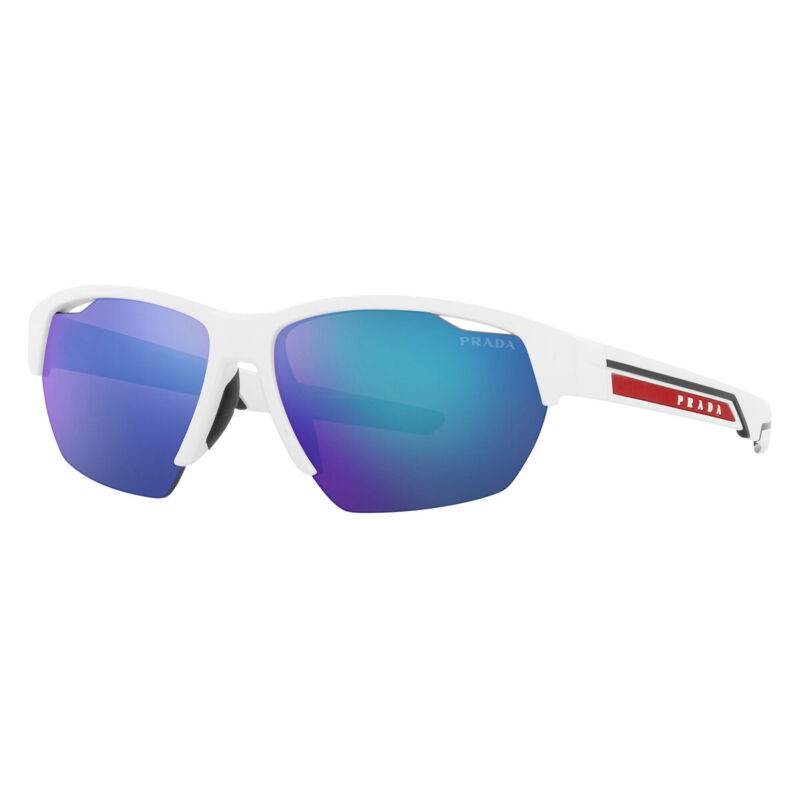 Prada Men Linea Rossa 64mm Matte White Sunglasses PS-03YS-AAI08R