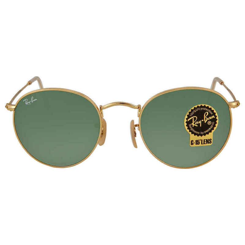 Ray-Ban Gold Frames Round Sunglasses RB3447 001 50-21