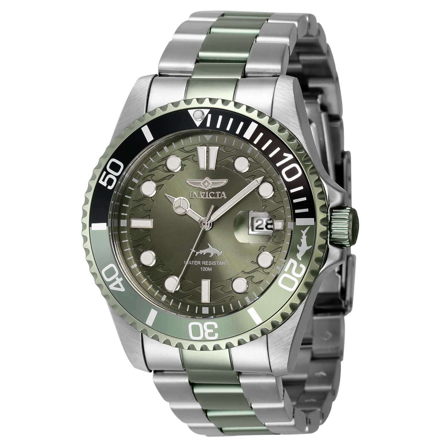 Invicta Men 43mm Green Dial Quartz Watch IN40888