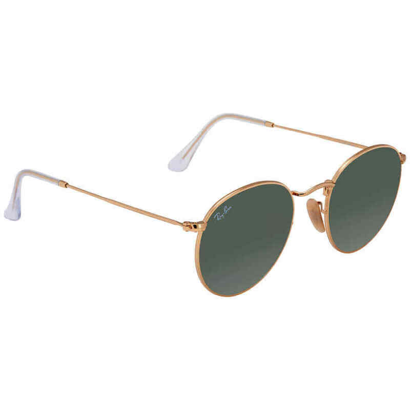 Ray Ban Round Metal Green Classic G-15 Unisex Sunglasses RB3447N 001 50
