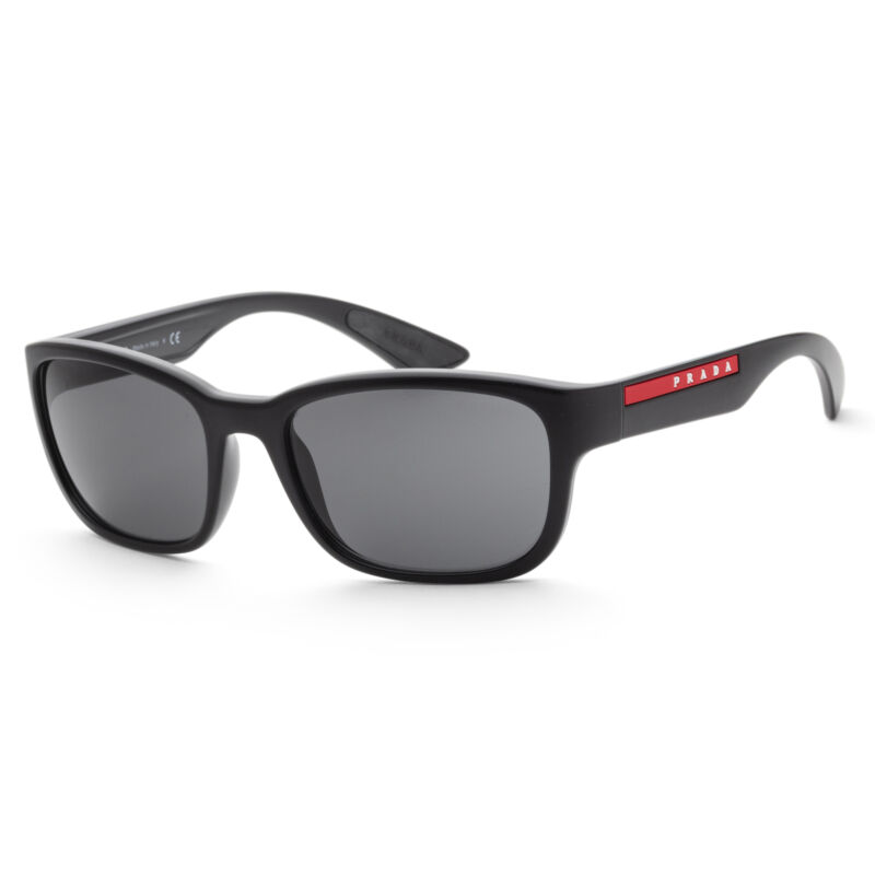 Prada Men PS05VS-1BO5S0-57 Linea Rossa 57mm Black Demishiny Sunglasses