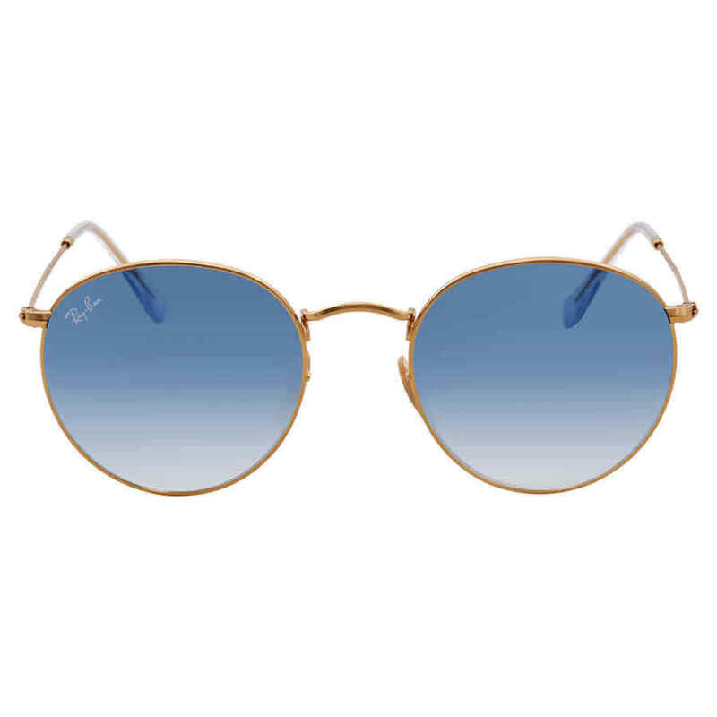 Ray Ban Light Blue Gradient Round Sunglasses RB3447N 001/3F 53