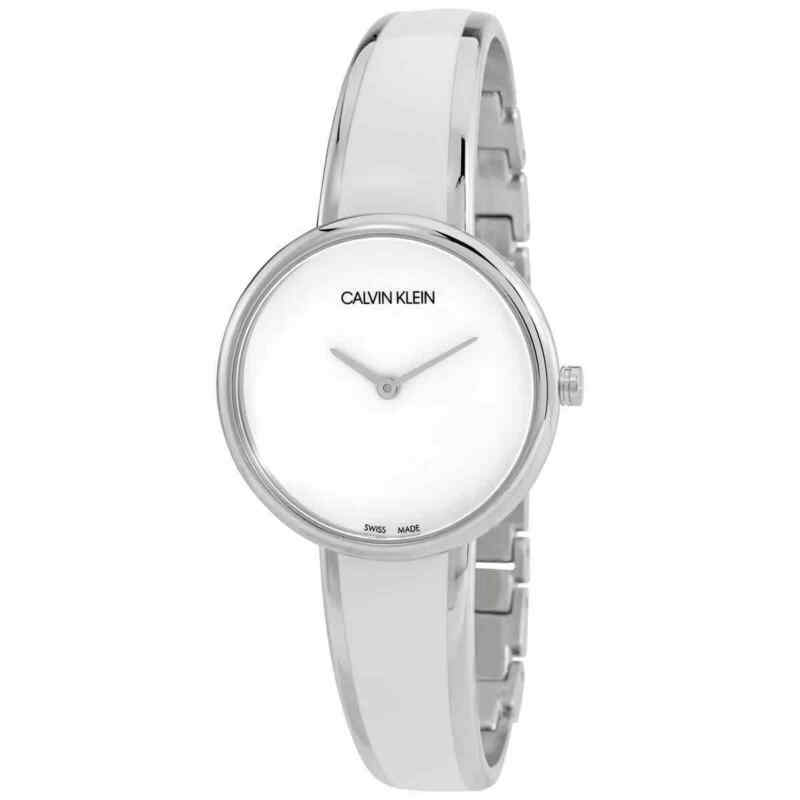 Calvin Klein Seduce Quartz White Dial Ladies Watch K4E2N116