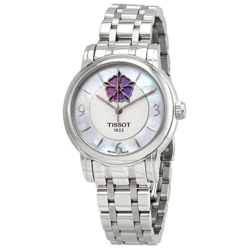 Tissot Lady Heart Automatic White MOP Dial Ladies Watch T050.207.11.117.05 T0502071111705