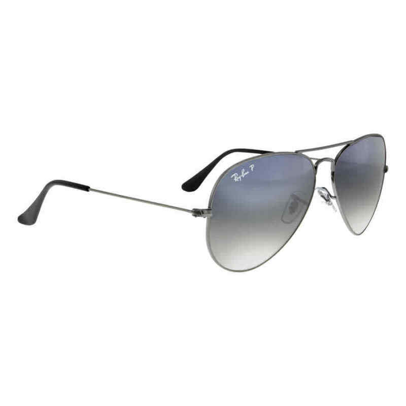 Ray Ban Aviator Gradient Blue Grey Gradient Polarized Unisex Sunglasses