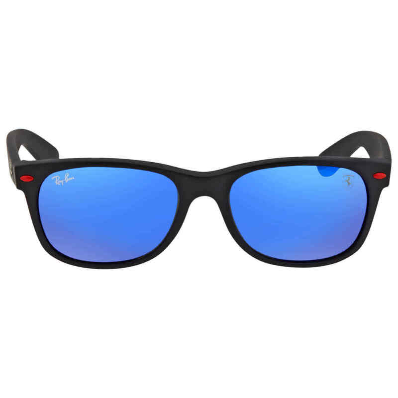 Ray Ban Scuderia Ferrari Blue Mirror Square Unisex Sunglasses RB2132M F60268 55