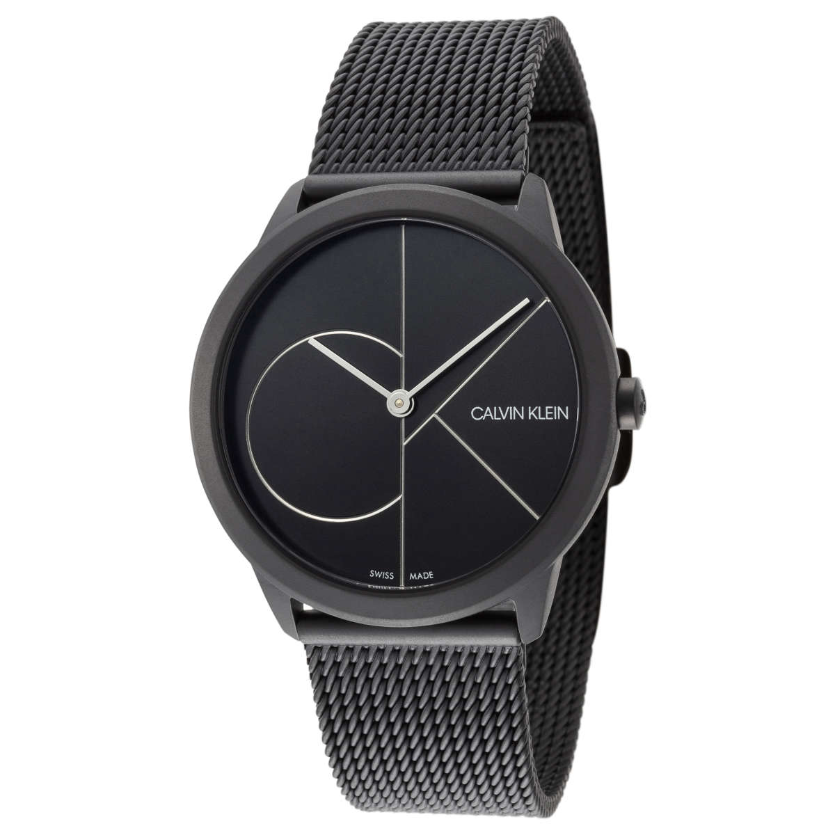 Calvin Klein Women Minimal 35mm Black Dial Stainless Steel Watch K3M5245X