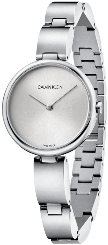 Calvin Klein Women K9U23146 Wavy 32mm Silver Dial Stainless Steel Watch