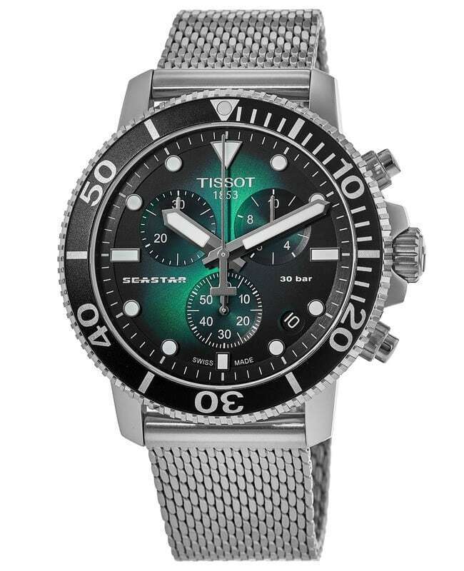 New Tissot Seastar 1000 Chronograph Green Dial Men Watch T120.417.11.091.00