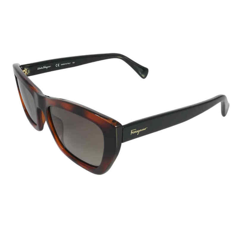 Salvatore Ferragamo Grey Cat Eye Sunglasses SF958S 214 55