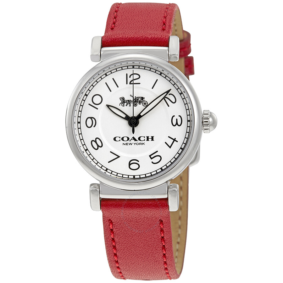 Coach Madison White Dial Red Leather Ladies Watch 14502861