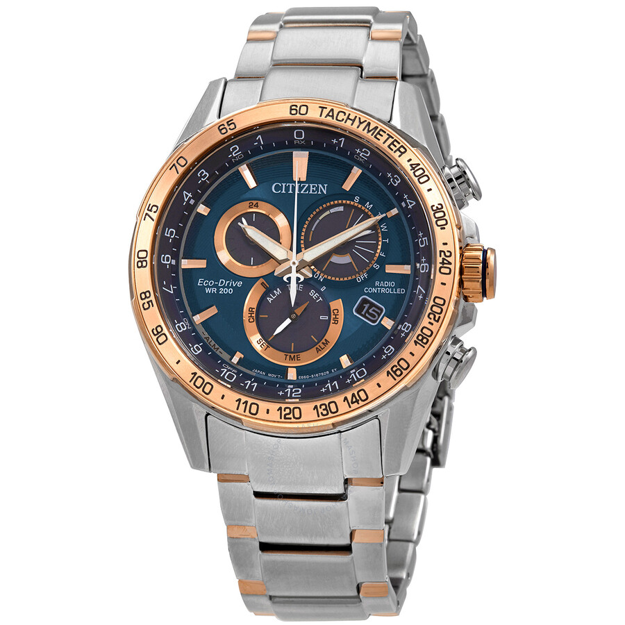 Citizen PCAT Chronograph Blue Dial Stainless Steel Strap Eco Drive Men  Watch CB5916-59L