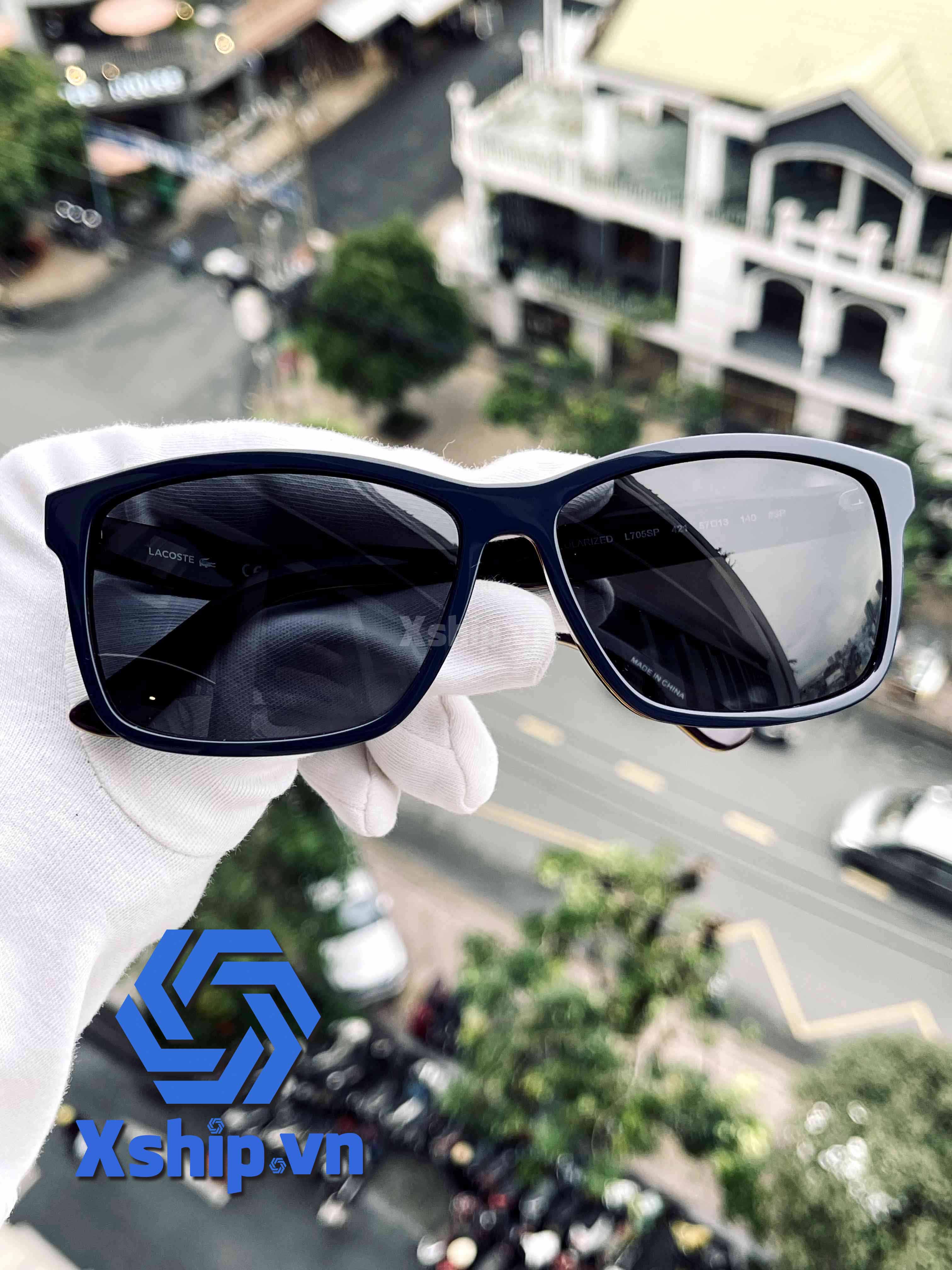 Lacoste Grey Square Unisex Sunglasses L705S 421 57