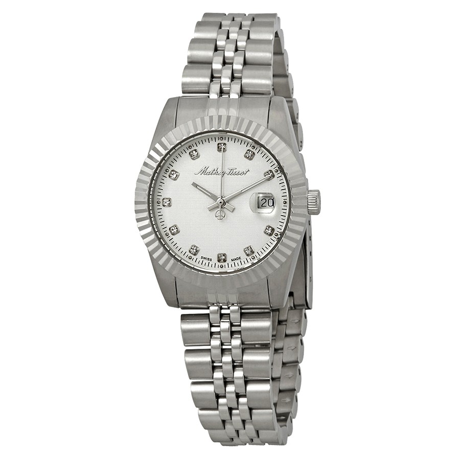 Mathey Tissot Rolly III Crystal Silver Dial Ladies D810AI
