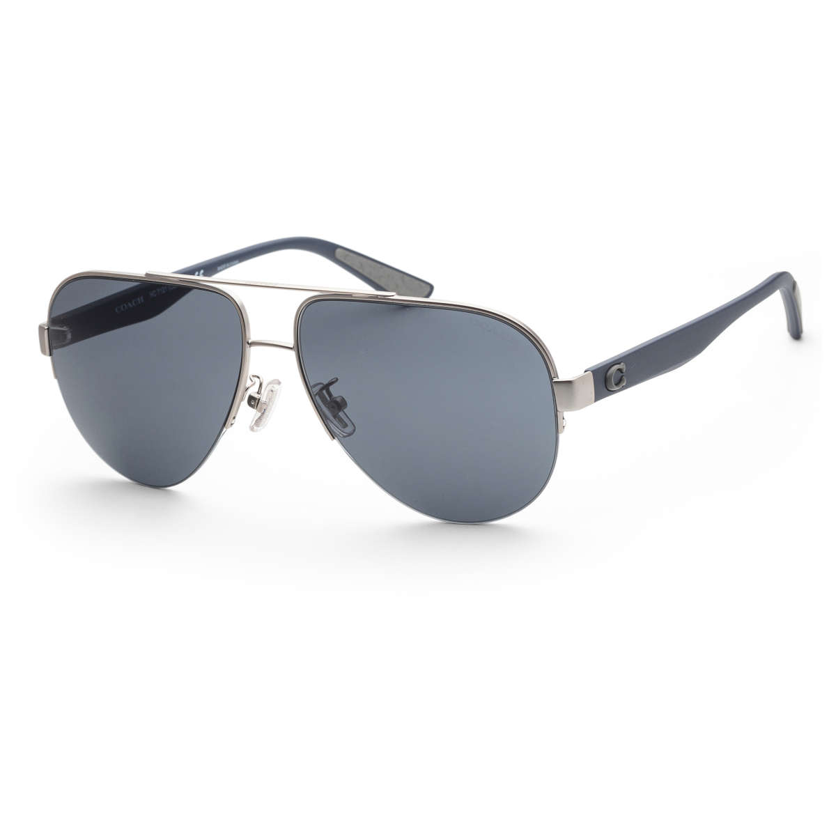 Coach Men Fashion 58mm Matte Silver Sunglasses  HC7121-938287-58