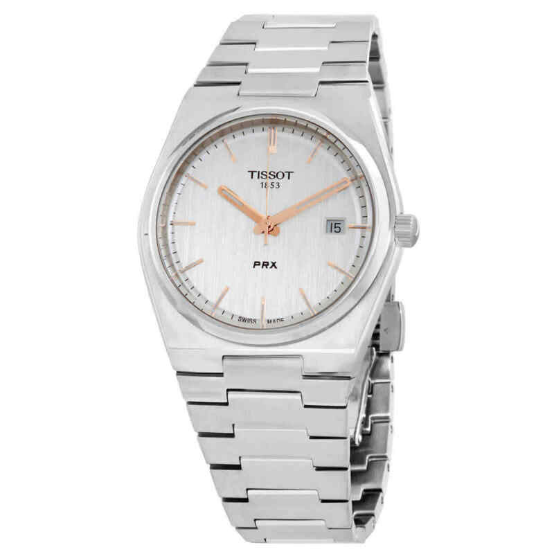 New Tissot PRX Quartz Silver Dial Steel Men Watch T137.410.11.031.00