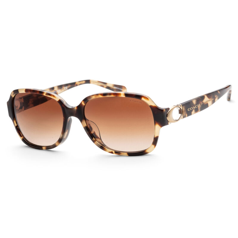 Coach Women Fashion 57mm Brown Tortoise Sunglasses HC8241F-557674-57