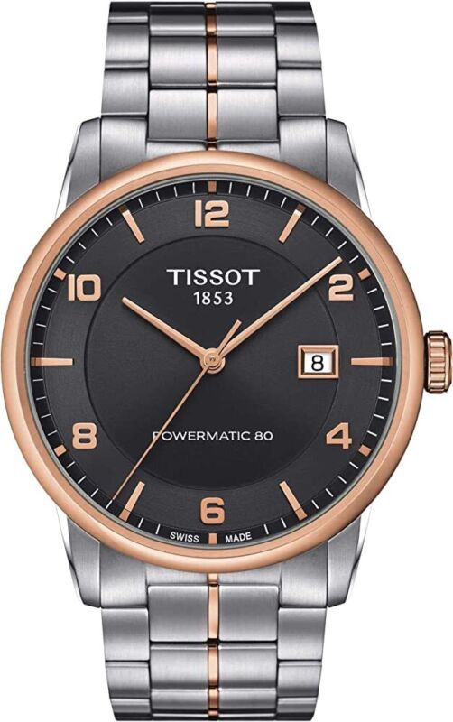 Tissot Luxury Automatic Anthracite Dial Two-tone Men Watch T086.407.22.067.00