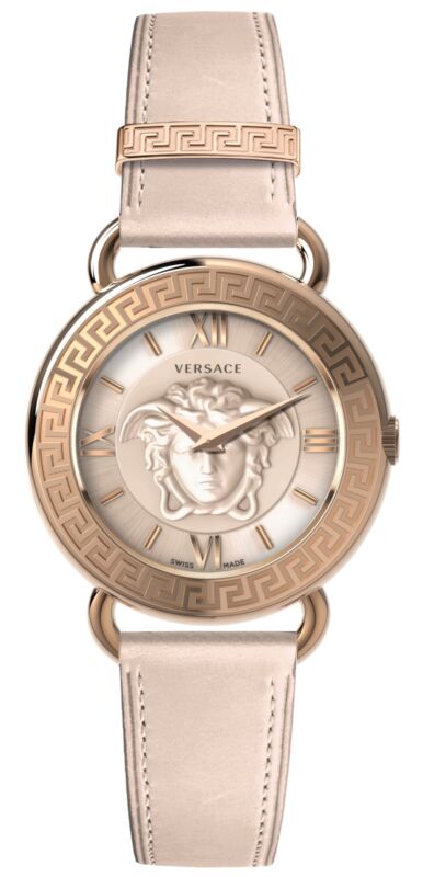 Versace Medusa Quartz Ivory Dial Ladies Watch VEPU01021